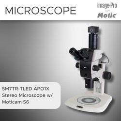 Motic Material Science Package: SM7 Trino Stereo Microscope w/ Moticam