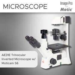 Motic General Bio Package: AE31E Trino Inverted Microscope w/ Moticam S6