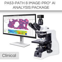 Motic™ AI Package: PA53BIO Trino Upright Microscope w/ Moticam S6 and Image-Pro AI Life Science (2D) Software
