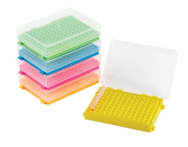Clear Polypropylene Snap-On Tube Rack Covers For 96-Well Micro Plates - Pack Of 5 Lab Covers