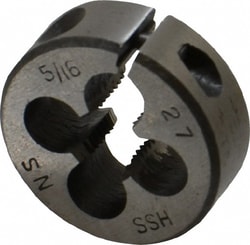 MSC Value Collection 315-1133 5/16-27 UNS High Speed Steel Round Adjustable