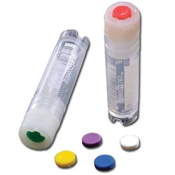 Cole-Parmer Argos Technologies PolarSafe Cryovial Cap Insert, Red; 100/Pk,