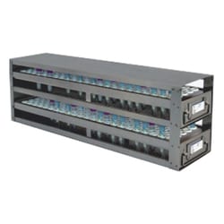 Cole-Parmer&nbsp;Argos Technologies PolarSafe Upright Freezer Drawer Rack for 4 to 7 mL Blood Sample Tubes; 2 Drawers, holds 170 tubes