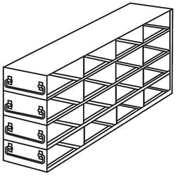 Cole-Parmer Argos Technologies PolarSafe Upright Freezer Drawer Rack for Microtube Boxes with 2 7/16