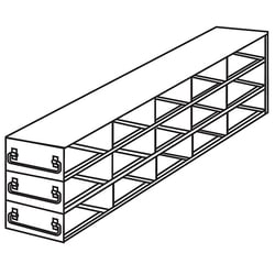 Cole-Parmer Argos Technologies PolarSafe Upright Freezer Drawer Rack for Microtube Boxes with 2 7/16