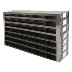 Cole-Parmer Argos Technologies PolarSafe Upright Freezer Drawer Rack for 25-Place Slide Boxes, 6 x 7 Array