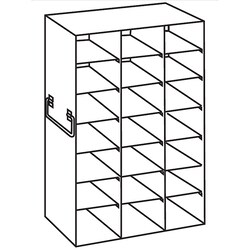 Cole-Parmer&nbsp;Argos Technologies PolarSafe Upright Freezer Rack for 100-Place Slide Boxes, 3 x 7 Array