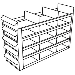 Cole-Parmer&nbsp;Argos Technologies PolarSafe Upright Freezer Sliding Tray Eco-Rack for Standard 2