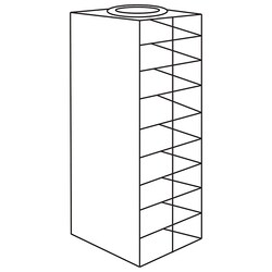 Cole-Parmer Argos Technologies PolarSafe Vertical/Chest Aluminum Rack for Standard 2