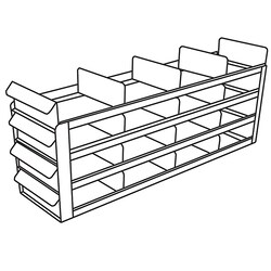 Cole-Parmer Argos Technologies PolarSafe Upright Freezer Sliding Tray Eco-Racks