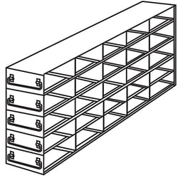 Cole-Parmer Argos Technologies PolarSafe Upright Freezer Drawer Rack for Microtube Boxes with 1 1/2