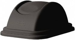MSC Rubbermaid FG306600BLA Dome Lid for Use with Rectangular Trash Cans Black, Polypropylene, For Untouchable Trash Cans