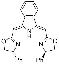 Strem, An Ascensus Company CAS# 1429056-54-1. 25mg. (1Z,3Z)-1,3-Bis[[(4R)-4,5-dihydro-4-phenyl-2-oxazolyl]methylene]-2,3-dihydro-1H-isoindole,