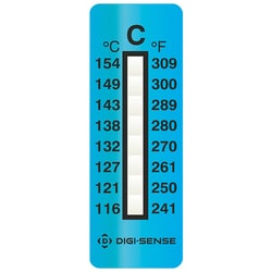 Cole-Parmer Irreversible 8-Point Vertical Temperature Label, 240-310F/116-154C; 25/Pk