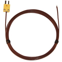 Cole-Parmer Digi-Sense Type-K, FEP-Insulated Probe, Mini-Connector, Exposed, 10ft 24 -Gauge