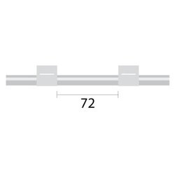Glass Expansion Contour Flared End PVC Pump Tube Short 2tag, 72mm spacing, 1.02mm ID, White/White (PKT 6)
