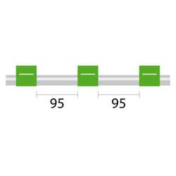 Glass Expansion PVC PumpTube 3tag (95mm) 1.85mm ID Green/Green, (PKT 12)
