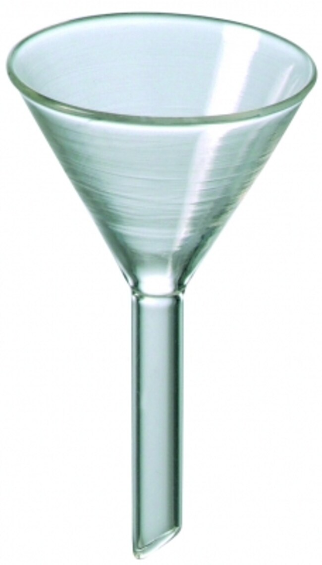 StonyLab Glass Powder Funnel - Borosilicate Short Stem 100mm Top Diameter Laboratory Funnel