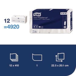 Tork PeakServe Continuous Paper Hand Towels H5 White:Facility Safety and