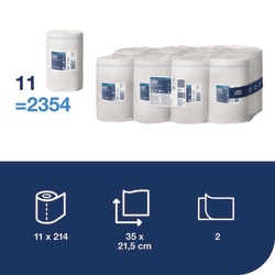 Tork Tork Starke Mehrzweck-Papierwischtücher Mini Innenabrollung Weiß M1, 11 Rollen, 101221 Weiß | Buy Online | Tork | Fisher Scientific