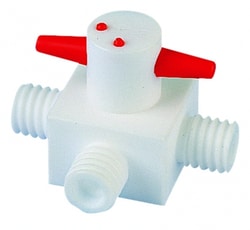 Bohlender PTFE L-shaped Bore 3-Way Stopcock Thread Size: GL18 | Buy Online | Bohlender&trade; | Fisher Scientific