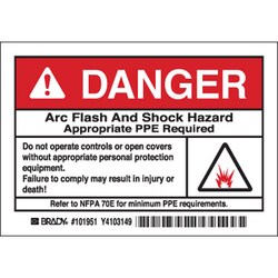 Brady&trade;&nbsp;Arc Flash Labels - Self-sticking Polyester