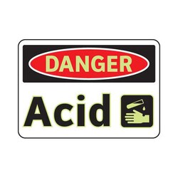Brady Aluminum Danger Sign: ACID Corner Holes | Buy Online | Brady&trade; | Fisher Scientific