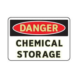 Brady&trade;&nbsp;Small Aluminum Danger Sign: CHEMICAL STORAGE