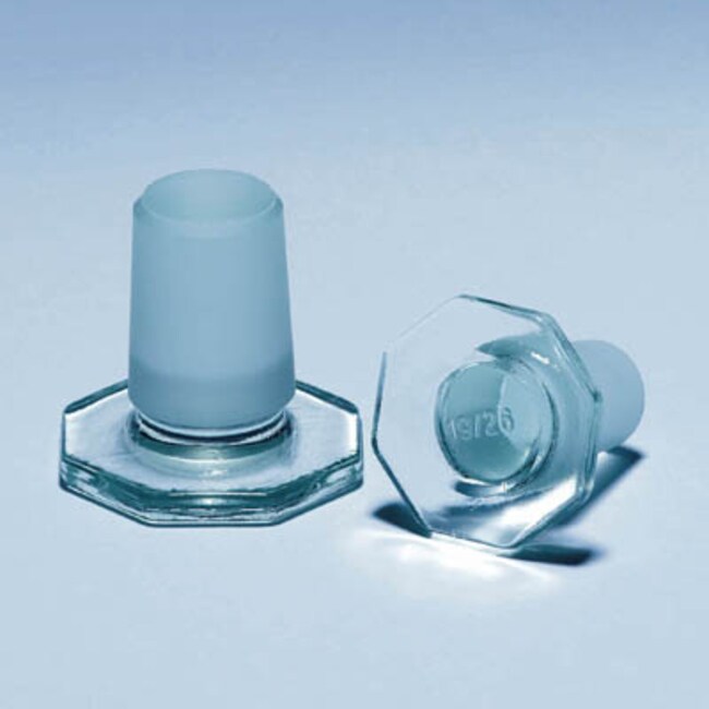 Bouchons En Verre Creux Avec Tête Hexagonale - Lot De 5 Pour Joint 19/22 - Verre Borosilicate Résistant à 200°C