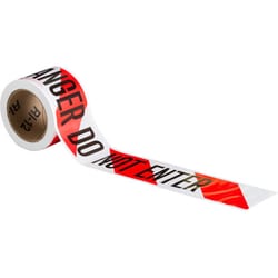 Brady™ Standard Barricade Tape Roll: Non-Adhesive Lightweight Polyethylene, DANGER DO NOT ENTER, Black on Red