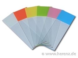 Heinz Herenz Microscope Slides with Pink Writing Field