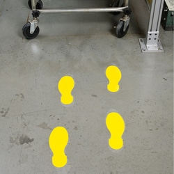 Brady ToughStripe Max Footprints Yellow | Buy Online | Brady&trade; | Fisher Scientific