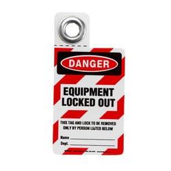 Brady™ EQUIPMENT LOCKED OUT Padlock Label