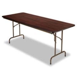 Enterprise Technology Solutions&nbsp;Wood Folding Table, Rectangular, 71.88w X 29.88d X 29.13h, Mahogany