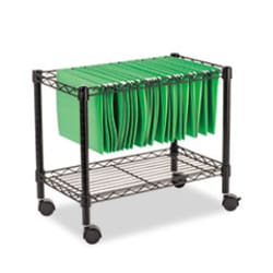 Enterprise Technology Solutions&nbsp;Alera Single-Tier Rolling File Cart, 24w x 14d x 21h, Black