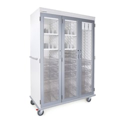 Marketlab&nbsp;Mobile Supply Cart, Triple-Width, Triple Column with 35 Storage Accessories