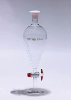 MBL Pear-Shaped Glass Funnel with PFTE Key and Polyethylene Stopper 500 mL | Buy Online | MBL | Fisher Scientific