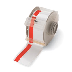 Brady™ GlobalMark™ Series Label: Vinyl, Stripe, Red on White, 2.25 in H x 100 ft W