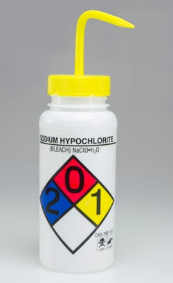 Bel-Art Safety-Labeled Wide-Mouth Wash Bottles Sodium Hypochlorite (Bleach) | Buy Online | Bel-Art&trade; | Fisher Scientific