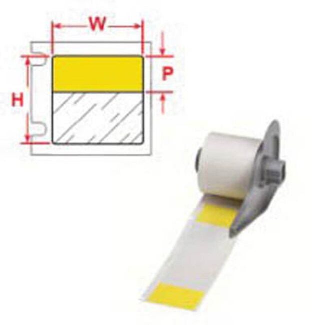 Brady™ Printer Label Color Yellow/Transparent; Material Vinyl