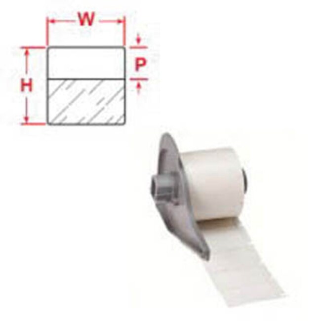 Brady™ Printer Labels Color White; Dimensions 38.10W x 19mmH Products