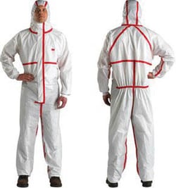 3M White with Red Seams Polypropylene/Polyethylene Laminate Film Protective