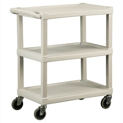 Lakeside Plastic Utility Cart, Beige, 3 Shelf: 16" x 24", 300-Lb. Capacity High-density Polyethylene | Buy Online | Lakeside&trade; | Fisher Scientific
