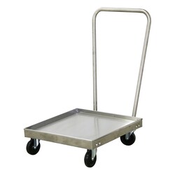 Lakeside Mobile Cup and Glass Rack Dolly, Stainless Steel, Tubular Handle, (1) 20 3/4 x 20 3/4-in. Platform, 200-Lb. Capacity 135 kg | Buy Online | Lakeside&trade; | Fisher Scientific