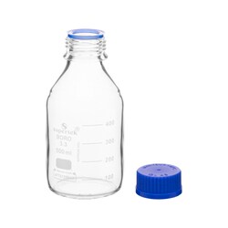 Supertek Clear Glass Graduated Reagent Bottles with Screw Caps and Drip-Free Pouring Rings 500 mL | Buy Online | Supertek&trade; | Fisher Scientific