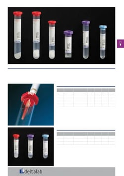 Deltalab&trade;&nbsp;Tubos de recogida de sangre de polipropileno