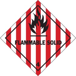 Brady™ FLAMMABLE SOLID Hazardous Material Shipping Labels