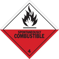 Brady™ SPONTANEOUSLY COMBUSTIBLE Hazardous Material Shipping Labels