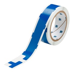 Brady™ Marking Tape T-Shaped Divider Marks: Adhesive Vinyl, Solid Color, Blue