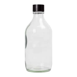 Azpack Clear Glass Narrow Neck Winchester Bottles with Black Urea Caps 500 mL | Buy Online | Azpack&trade; | Fisher Scientific